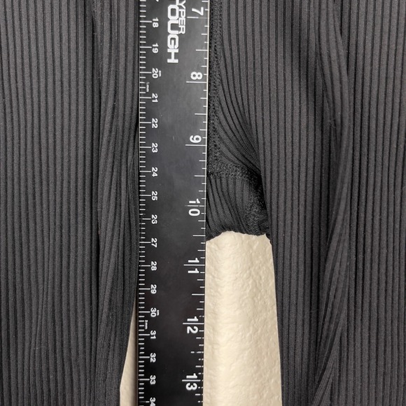 YEAR OF OURS Ribbed Football Legging Black Lace Up High‎ Waist Full Length Small - Picture 12 of 12